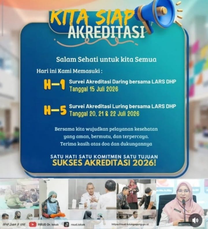 RSUD dr. Iskak Tulungagung Perkuat Kesiapan Hadapi Akreditasi 2026, Fokus Bangun Budaya Mutu dan Keselamatan Pasien