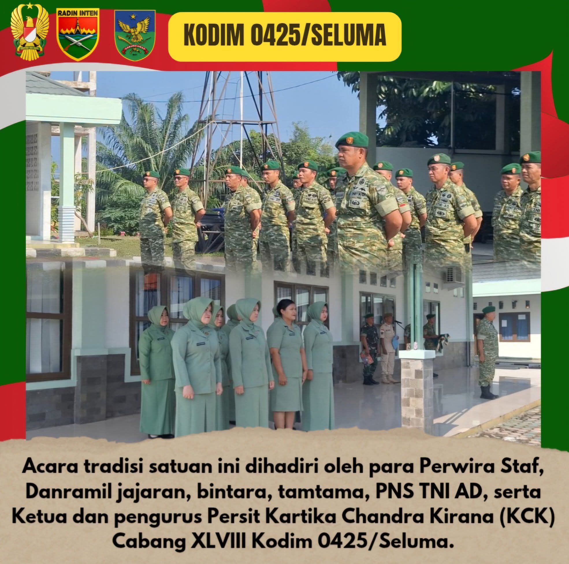 Penuh Haru dan Bangga, Kodim 0425/Seluma Gelar Korps Raport Pelepasan Anggota Purna Tugas dan Pindah Satuan