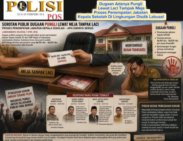 Diduga Pungli Penempatan Kepala Sekolah "Lewat Meja Tanpa Laci", Masyarakat Desak KPK Segera Tindak Tegas