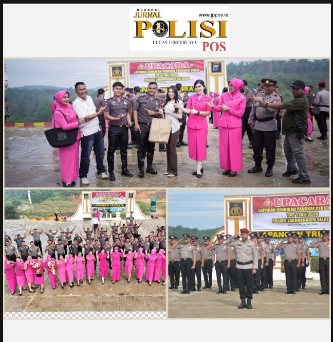 62 Personel Polres Naik Pangkat, Kapolres Labusel : Jadikan Amanah untuk Melayani Masyarakat Lebih Baik