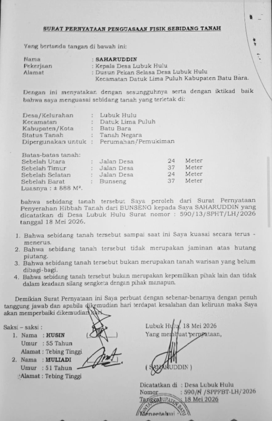 Oknum Kades Lubuk Hulu Diduga Kuasai Tanah Ulayat Warga, Dihibahkan Pengusaha Lalu Dijual Sepihak