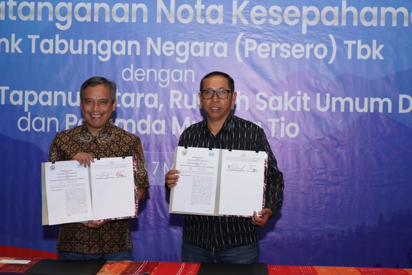 Bupati Taput dan Dirut BTN Teken Kerja Sama Pengelolaan Keuangan