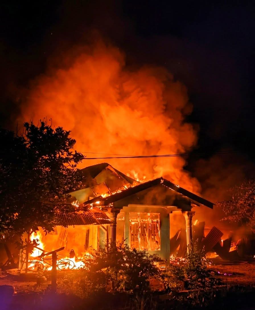 Kebakaran Rumah Permanen, Dua Kendaraan Terbakar, Kerugian Ditaksir Rp250 Juta