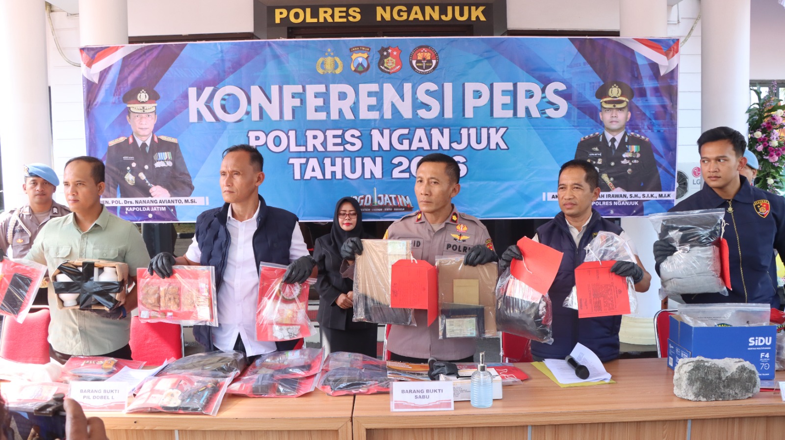 Ungkap Kasus Menonjol Semester I 2026, Polres Nganjuk Bongkar Puluhan TKP Curanmor dan Jaringan Narkoba Lintas Daerah