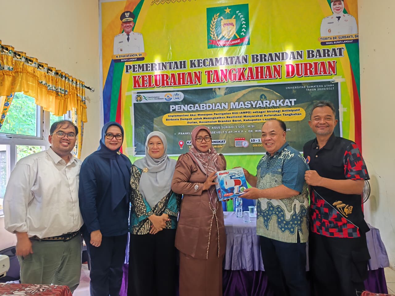 Kelurahan Tangkahan Durian Langkat Perkuat Kesiapsiagaan Bencana Bersama USU, YAFSI dan BPBD