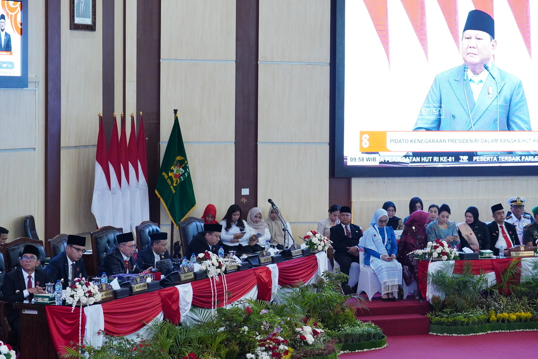 HUT ke-81 RI, DPRD Medan Ikuti Pidato Presiden dari Gedung Parlemen